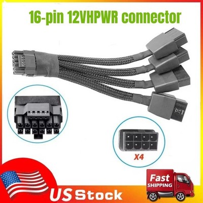 12VHPWR Power Adapter Cable for Nvidia RTX 4090 4080 HD100 16-pin Connector 