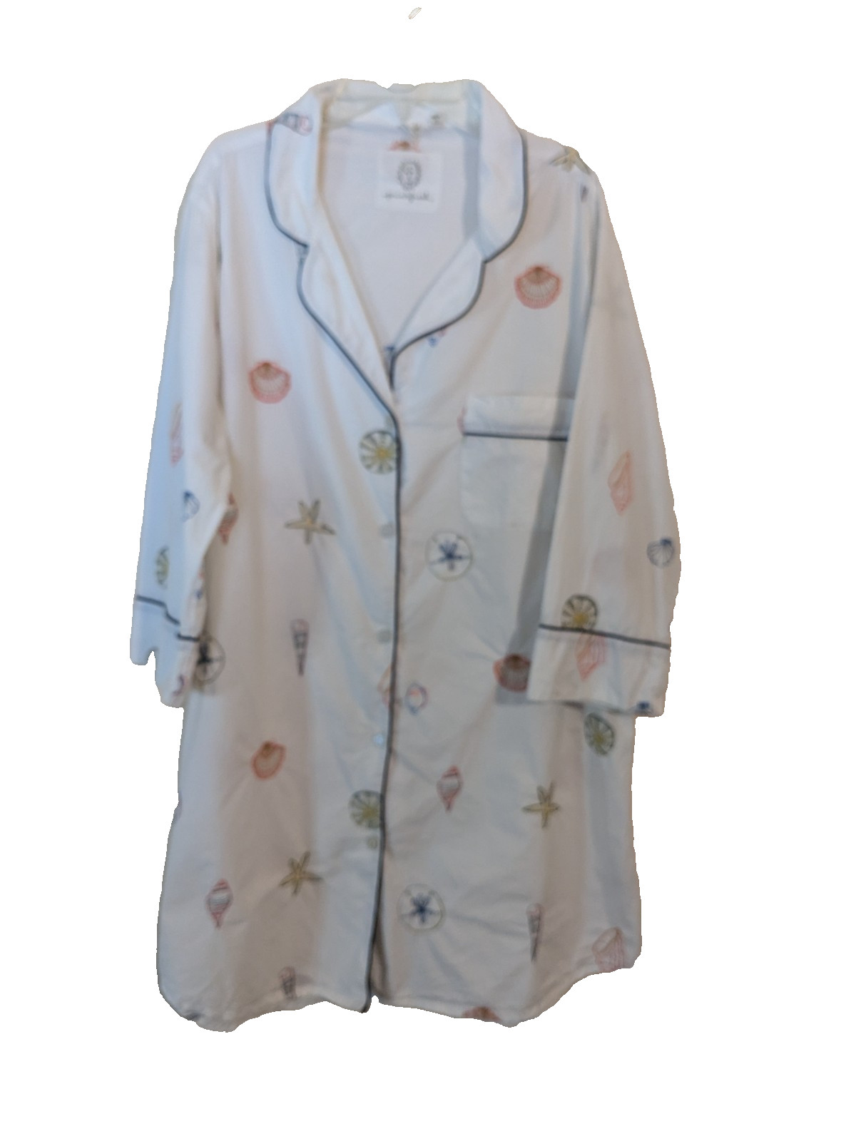 Print Fresh Beachcomber Button Down Sleepshirt/Go… - image 1