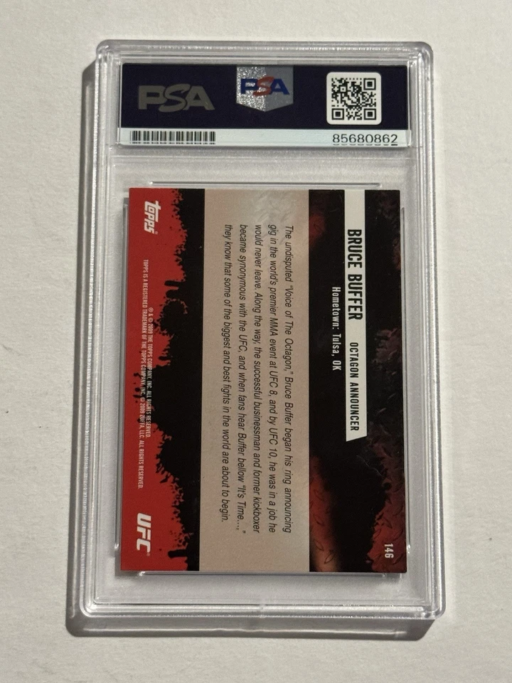 2009 Topps UFC Round 2 Bruce Buffer SIGNED AUTO MMA Card Announcer #146 PSA - Image 2 of 2