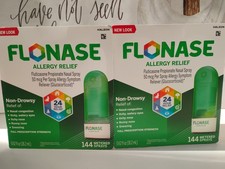 FLONASE Allergy Relief 24 Hour - 0.62oz 144 Metered Sprays 2 Pack Exp 08/26