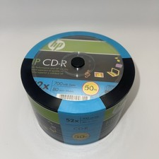 HP Blank CD-R 52x 700 MB Data Media Disc 50 Pack New
