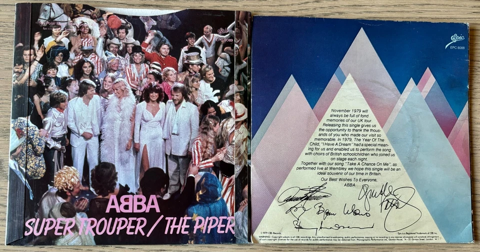 ABBA LOT OF ELEVEN 7" SINGLES EPIC 1974-1980 EX-NR MINT ENGLAND ALL SOUND GREAT - Image 4 of 4