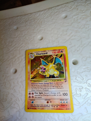 Charizard error card base set 2 "Holo crack" Unique holo error Pokemon TCG
