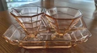 Creamer & Sugar with Split Bowl - INDIANA GLASS depression PINK TEA ROOM Pattern