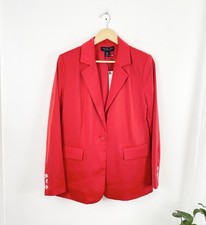 Rachel Zoe S Red Long Sleeve Blazer Jacket Women s Small New