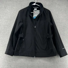 Free Country Soft Shell Jacket Women Size Medium Black Outdoor NEW