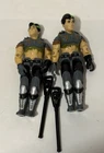 Vintage Clean Lot Of 2 Hasbro 1986 3.75" Gi Joe Cobra Thrasher Figure W/ Weapon