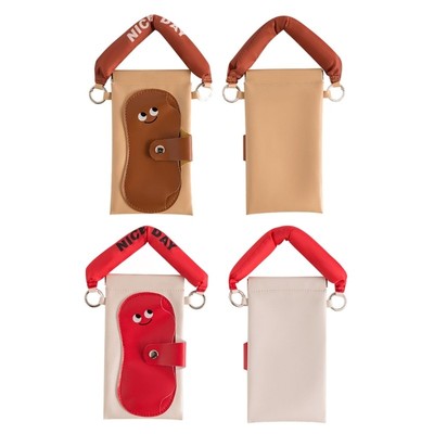 Phone Sunglasses Holder Case Sturdy PU Leather Multipurpose Storage Solution