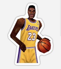 3 Low Poly Lebron James Sticker Matte Finish Lakers Basketball NBA