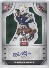 2014 Panini Crown Royale Rookie Signatures Green Plaid 2/5 Marion Grice Auto 0f6