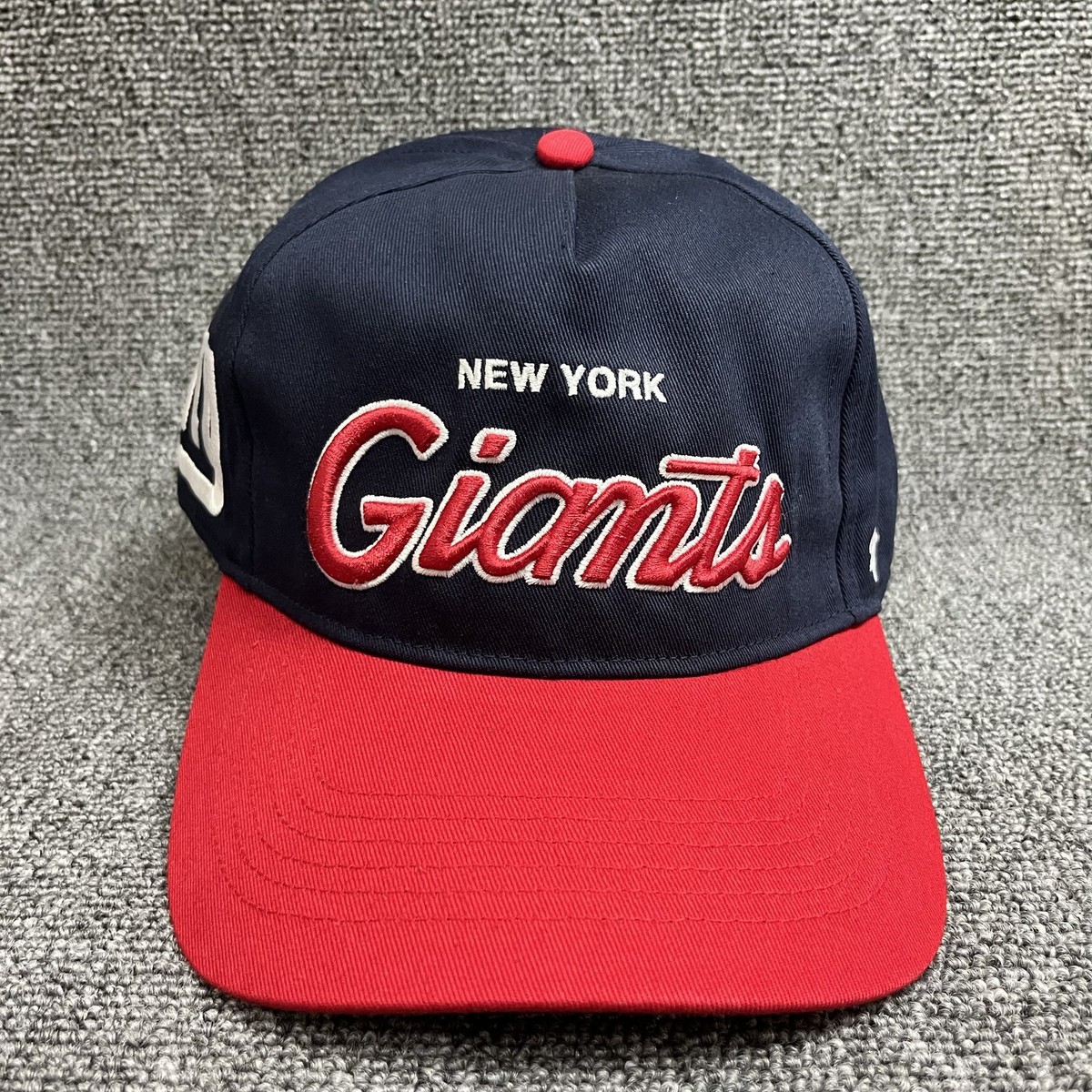 New York Giants '47 Brand Script Snapback Hat Navy Red Adjustable Cap