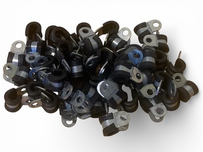 8 mm Gummi ausgekleidet Kabelschelle P Clips Metall Rohr Schlauchschelle M6 Befestigung
