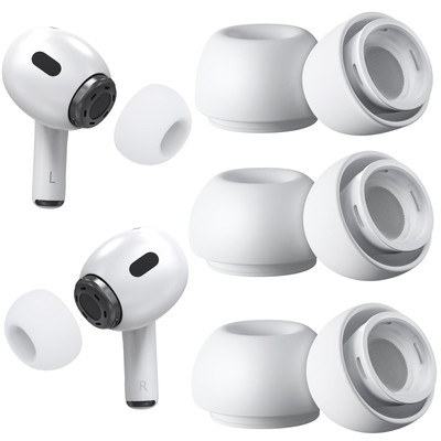 3 Pairs Replacement Ear Tips for AirPods Pro 2nd/1st Generation with Cleaner