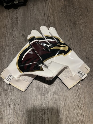 ULM Football Gloves Louisiana Monroe Adidas White Large Warhawk