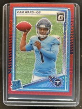 2025 Panini Donruss Optic Cam Ward Rated Rookie Red Mojo Prizm #293 Titans