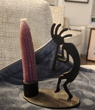 Vintage Kokapelli Candle Holder Original Corn Candle