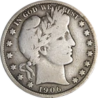 1906-P Barber Half Dollar
