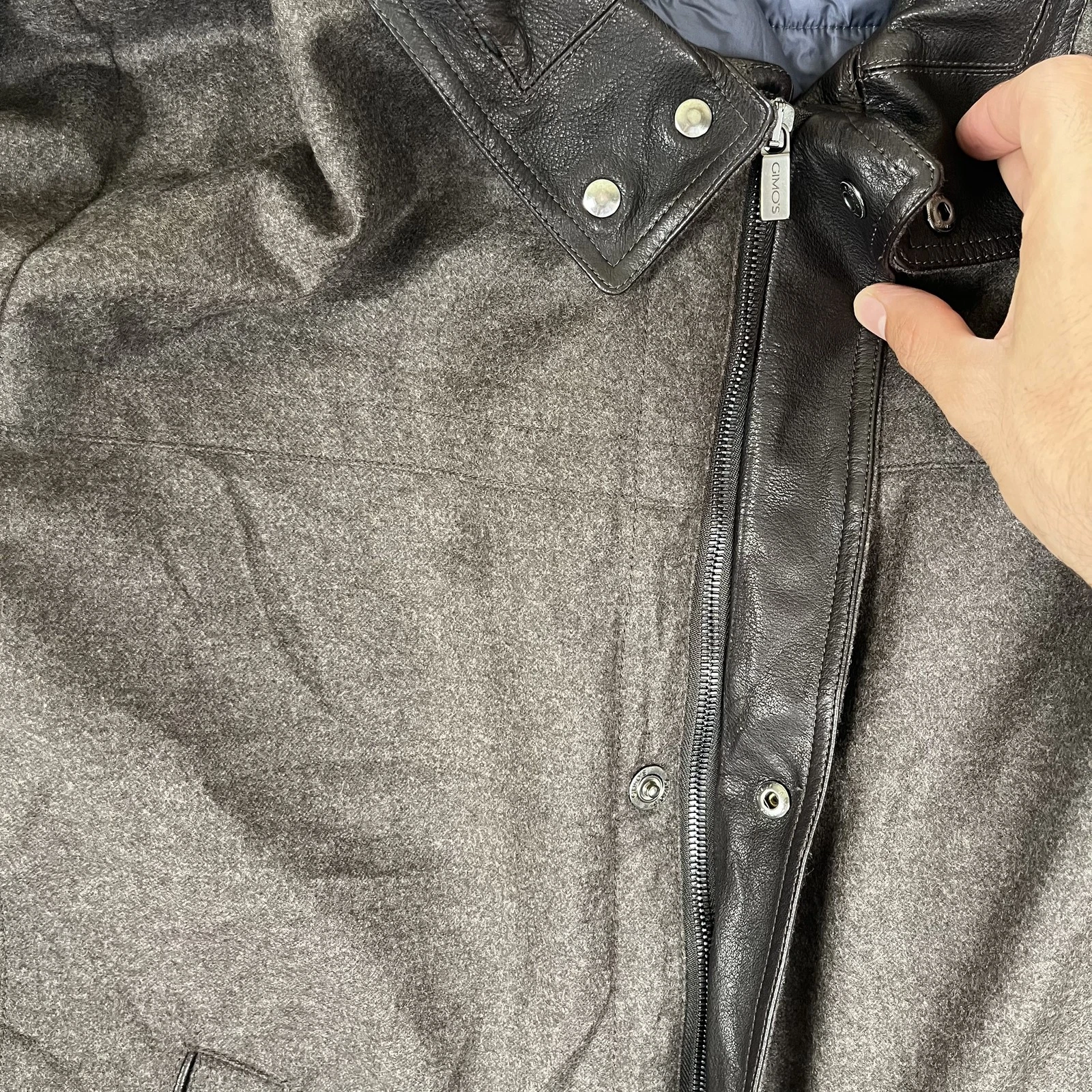Gimo's Coat Mens 54 Brown Wool Cashmere Loro Piana Storm System Overcoat Italy - product detail image 7