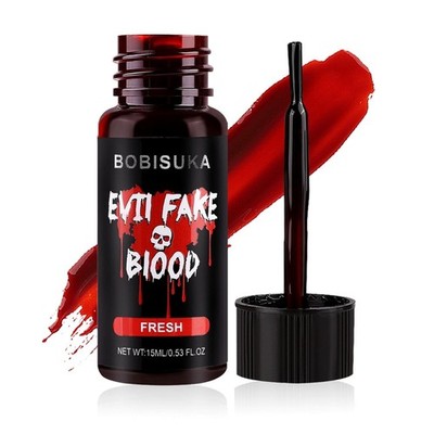 BOBISUKA Halloween Fake Blood, Edible Stage Blood 0.53oz, Realistic