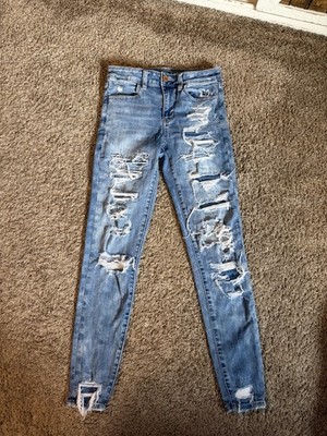 American Eagle Outfitters Women's High Rise Super Distressed Jeans Size 4