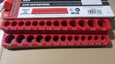 Us General Socket Organizer 14 Magnetic Red Ase Item 59680