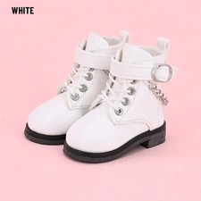1/6 BJD Doll Fashion PU Leather Chain Boots 5cm Shoes for 30cm Dolls