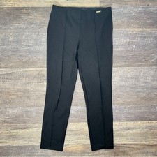 Anne Klein black elastic waist slim leg business casual dress pants size 4 B138