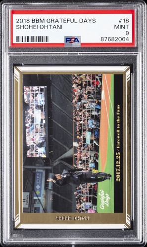 2018 BBM GRATEFUL DAYS #18 SHOHEI OHTANI PSA 9