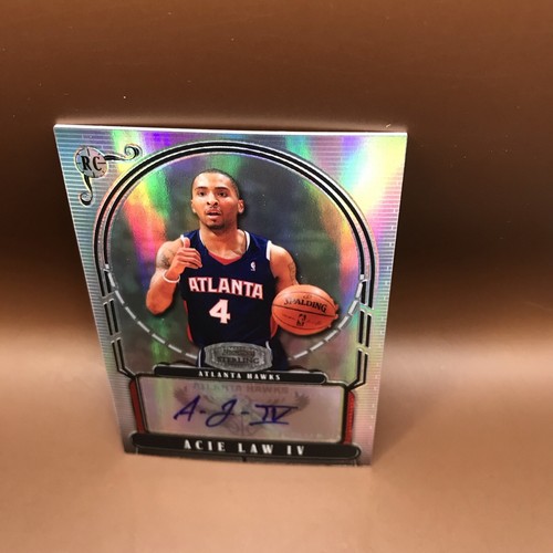 2007-08 Bowman Sterling Acie Law IV Refractor Rookie Auto RC #40/99 Hawks