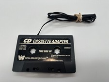 White Westinghouse Audio Cassette Tap Adapter Aux Cable Cord 3.5 mm Jack Walkman