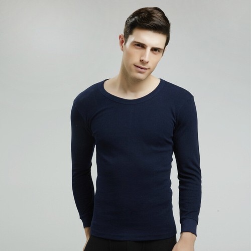 Men's thermal underwear Cotton thin long sleeve bottomed stretch warm suit - Picture 14 of 16