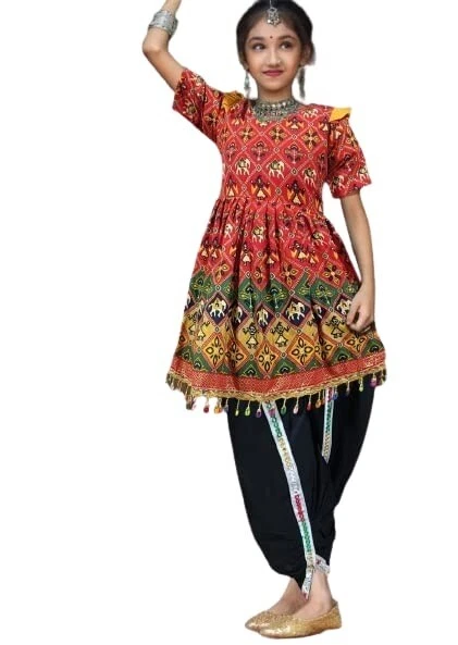 Dhoti Kurti For Girls And Kids Black