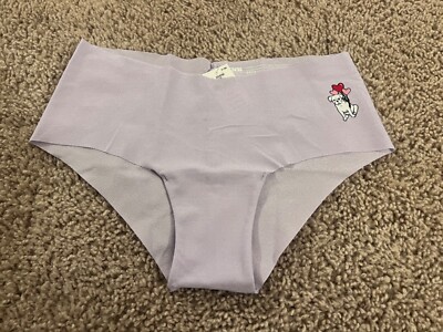 Victoria's Secret VS PINK purple seamless no show Purple Heart balloon panties S