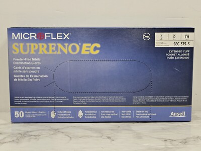 MICROFLEX Supreno EC, Size Small - Powder-Free Nitrile Gloves SEC-375 - 50CT