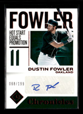 2018 Panini Chronicles #CA-DF Dustin Fowler Chronicles Auto Red /199