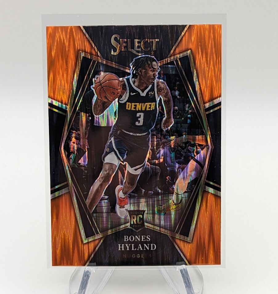 Bones Hyland 2021-22 Panini Select Basketball Premier Orange Flash Prizm RC #174