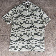 Adidas Performance Golf Men's Size L Green Camouflage Stretch Polo Shirt