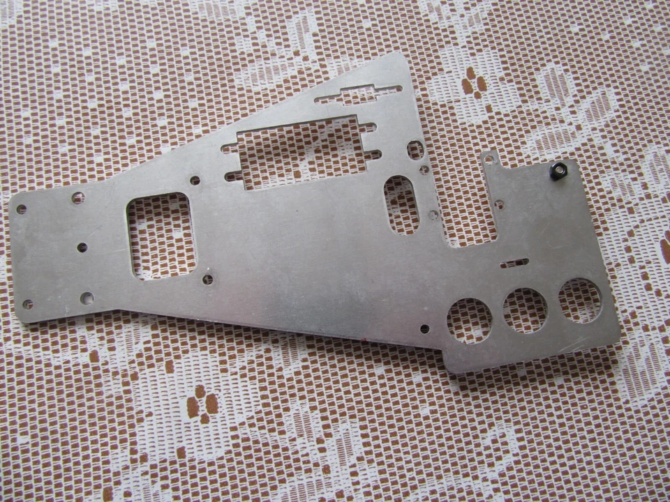 A619 T2M Mini Chassisplatte Silberfarben Aus Aluminium L 19,4 cm Modellbau - Bild 2 von 4