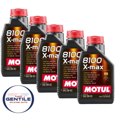 Motul 8100 X-Max 0W-40 100% Synthetic ACEA A3/B4 Engine Oil Car 5 Lt