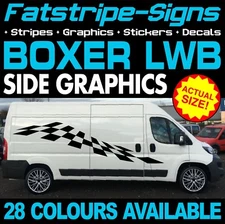 to fit PEUGEOT BOXER L3 LWB GRAPHICS STICKERS STRIPES DAY VAN CAMPER MOTORHOME