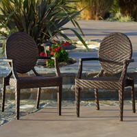 Adriana All-weather Wicker Dining Chair - Set Of 2, Brown, 2 on sale Adriana All-weather Wicker Dining Chair - Set Of 2, Brown, 2 on sale