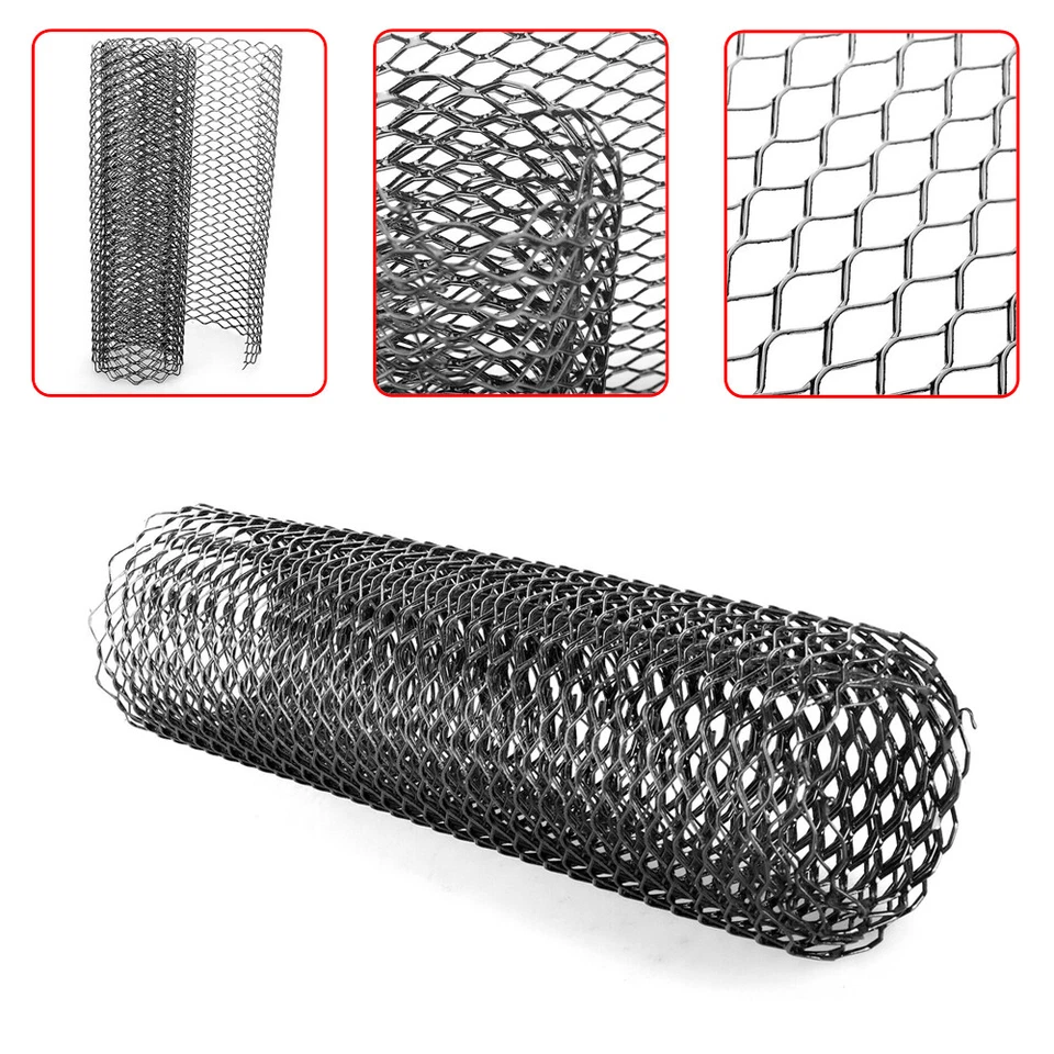 Universal Auto Grill Car Grille Mesh Net Sheet Aluminum Rhombic Black 40 x13'' - Image 2 of 4