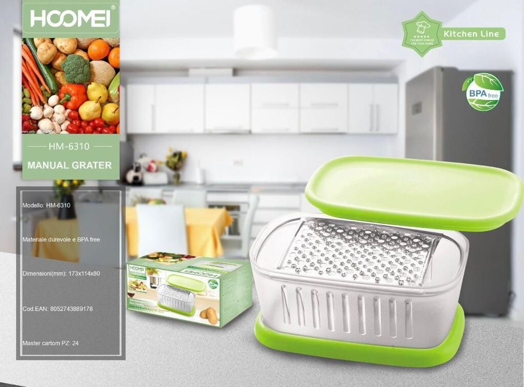 HOOMEI HM-6310 Grattugia Manuale Inox BPA Free - Prezzo Offerta Shop