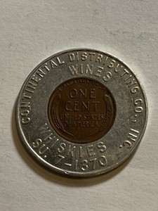 Continental Distributing Co., Inc. SU7-1370 Wines Whiskies Token