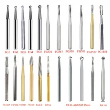 Dental Tungsten Carbide Bur Straight Handpiece Invent Cone/Taper Fissure/Round