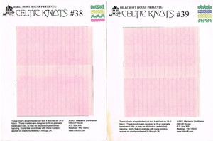 Celtic Knots Chart Lot Hillcraft House Leaflet #38 & # 39 8 Charts Total 2001