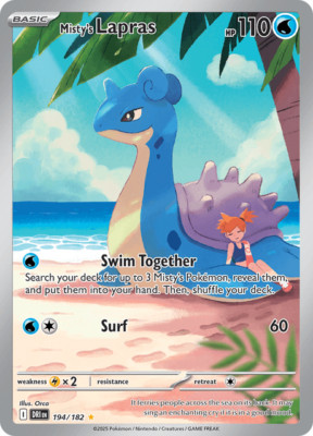 Pokémon TCG Misty's Lapras 194/182 Illustration Rare Destined