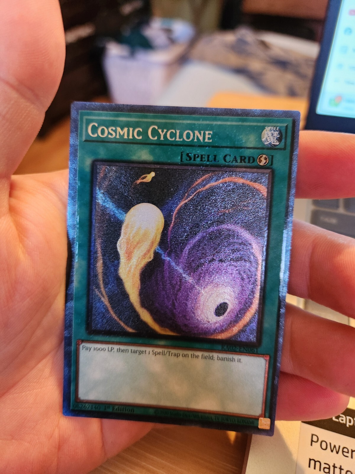 Yugioh cosmic cyclone 1st Edition Platinum Secret Rare