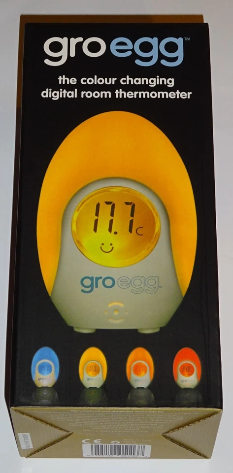 GROEGG The Gro Company Gro-Egg Zimmerthermometer Baby Kinderzimmer Nachtlicht BRANDNEU