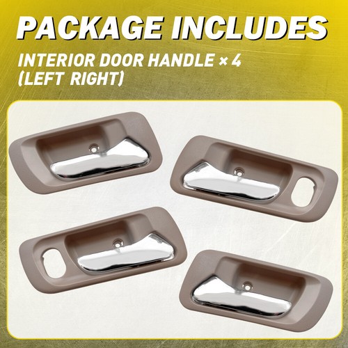 2*Pair Beige Left&Right Inner Inside Door Handle&Bezel For Honda Accord 1998-02 - Picture 4 of 13